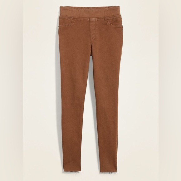 Old Navy Mid-Rise Rockstar Super Skinny Cut-Off Jeggings Size 2P in Burnt Umber - Picture 1 of 8